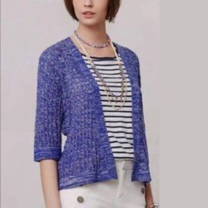 Anthropologie Sparrow Blue Open Cardigan